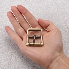 4Pcs 0.98&Prime; Single Prong Belt Buckle Square Center Bar Buckles for Belt Bronze