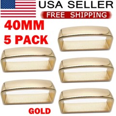 5X Gold 40mm/1.57in Solid Brass Belt Loop Belt Buckle Keeper Metal Loop Ring HOT