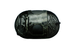 Belt Buckle Lighter Silver Gun Skull Revolver Target Belt width 1.5&Prime; NEW