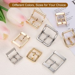 4Pcs Single Prong Belt Buckle 0.63&Prime; ID Curved Bow Buckle for Belt, Silver