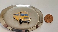 YELLOW SCHOOL BUS BELT BUCKLE