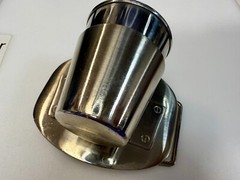 Shot Glass Cup and Holder Reflective Silver Color Perfect Bar Gag Belt Buckle