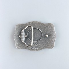 Vintage Silver Plated Southwest Flower Pattern Belt Buckle Boucle de Ceinture