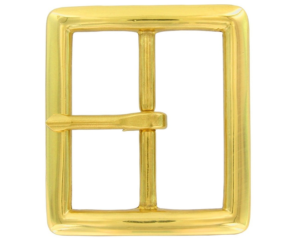 Solid Brass Replacement Center Bar Belt Buckle Fits 1-3/4&Prime; wide Belt Strap