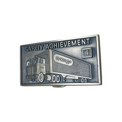 Vintage Eckerd Drugs Safety Achievement 4 Semi Truck Belt Buckle Jostens Metal
