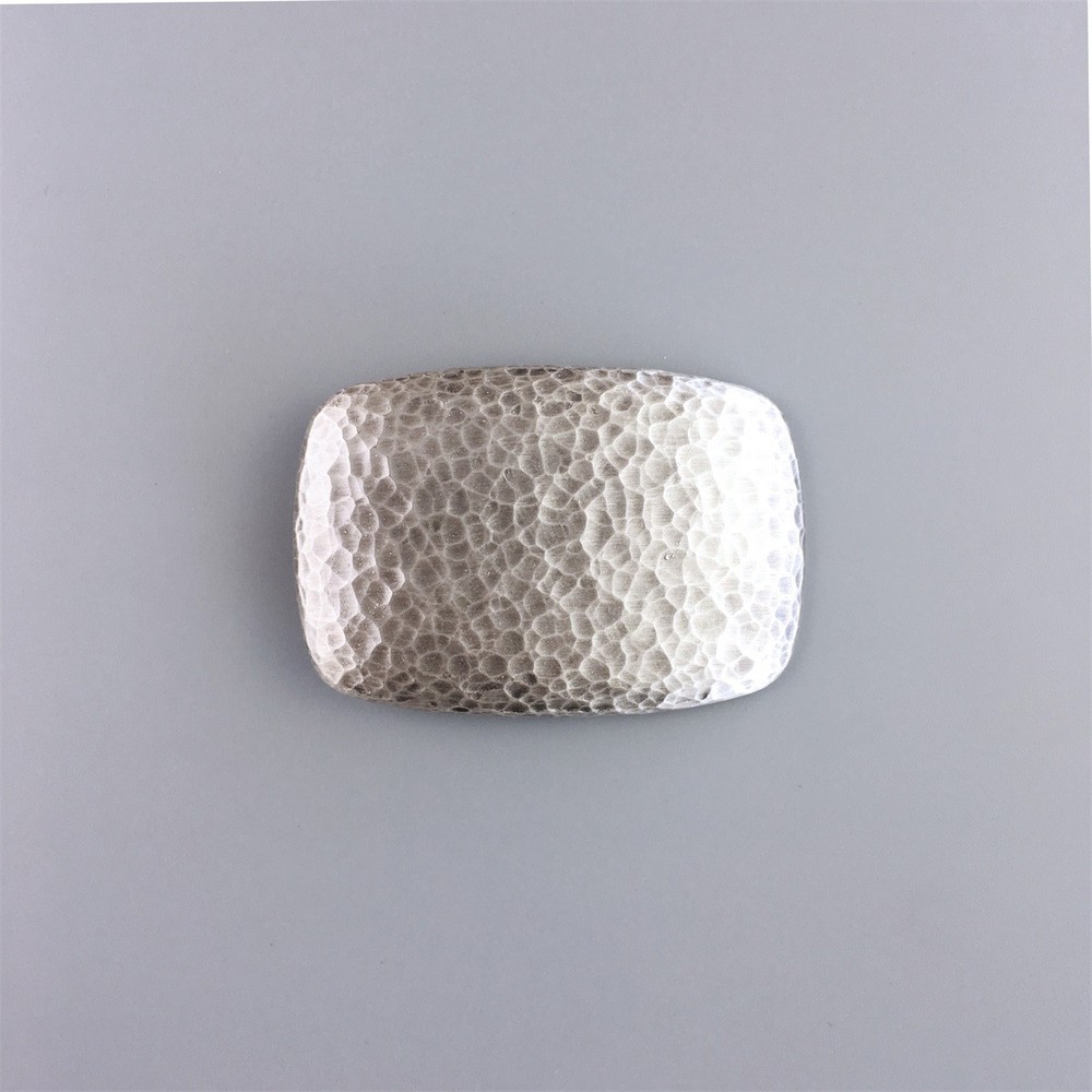 Small Size Vintage Silver Hammer Forged Belt Buckle With 1.57 inch 4 cm Loop
