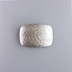Small Size Vintage Silver Hammer Forged Belt Buckle With 1.38 inch 3.5 cm Loop