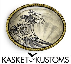 Tsunami Belt Buckle – Kanagawa Wave Japanese Art Belt Buckle – 504
