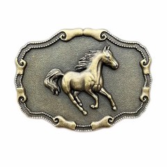 Running Wild Horse Western Belt Buckle Vintage Style Men Women Cowboy Rodeo Wear