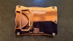 BUCKLE WALLET. FLORAL FLAG w/ROSE GOLD ROPE EDGING. HOLDS ID, CARDS & MONEY!