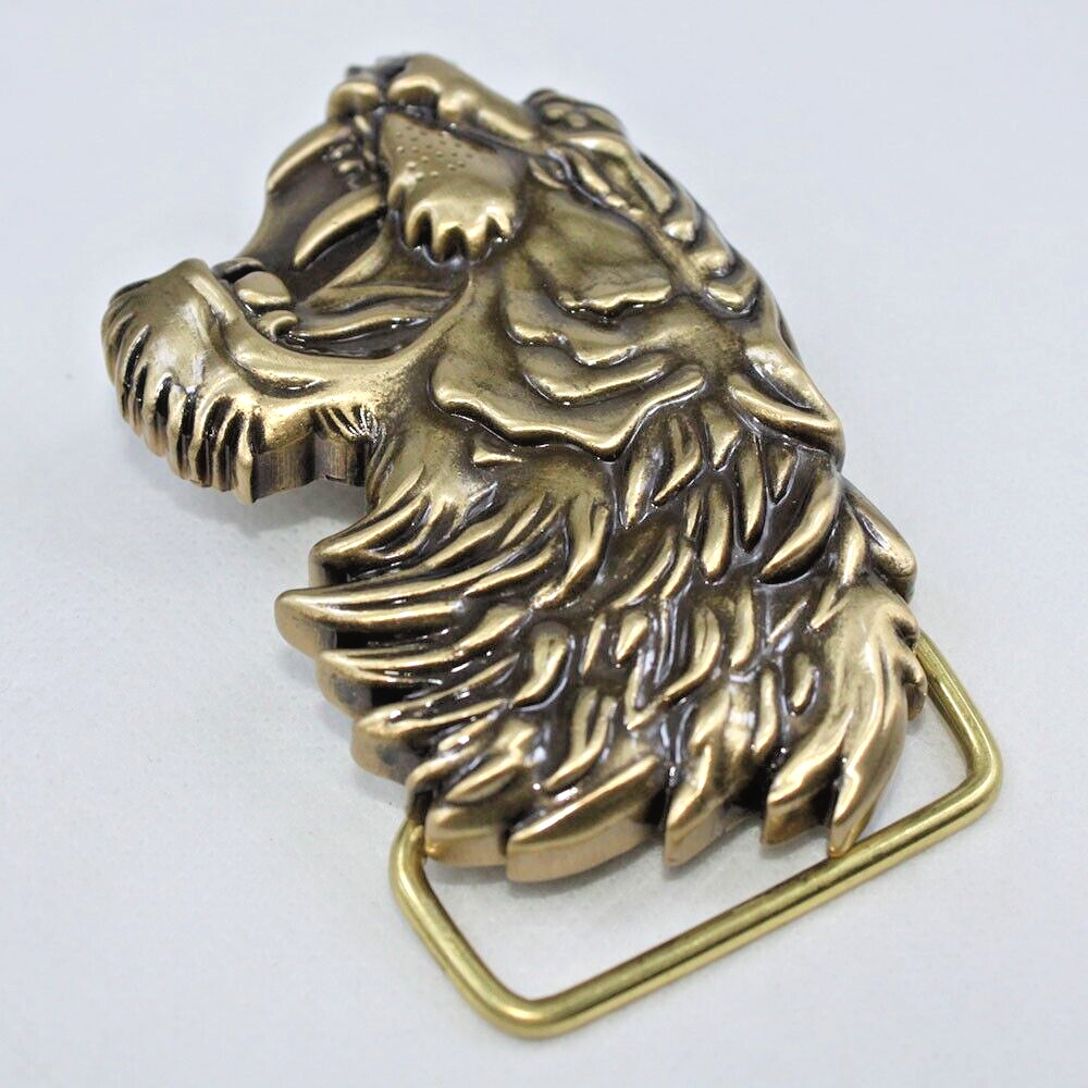 Solid Brass Tiger Belt Buckles Tongue Pin Belt Buckle Fits For 1.5 INCHES Belt