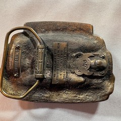 Great American Buckle Co ES&NA Railway Train Belt Buckle Mens Limited Ed Brass