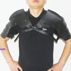 Battle Knight Armor Pauldrons Cape Belt PU Chest Harness Shoulder Guards Gift