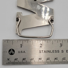 W Initial Brushed Chrome Belt Buckle 2 3/4&Prime; » x 2&Prime; Up To 1 1/4&Prime; Belt