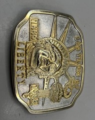 Vintage 100 Years of Liberty 1986 Gold Tone Metal Belt Buckle