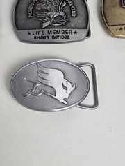 NRA GOLDEN EAGLES BELT BUCKLE – Flying Eagle – HANDYMAN Life Member Meritor CYA