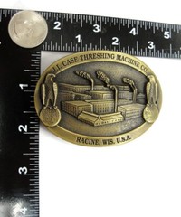 Vintage Belt Buckle J.J. Case Threshing Machine Racine Wisconsin USA Ltd Edition