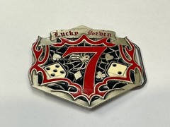 Lucky Seben 7 Seven’s Vegas gambling dice 04 Great American Products belt buckle