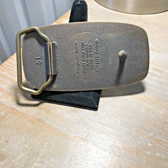 Vintage BTS Snap-on Tools Meeting The Challenge Solid Brass Belt Buckle (B43)