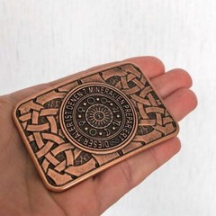 Sun Amulet Mens Ractangle Metal Belt Buckle Protective Talisman Accessories