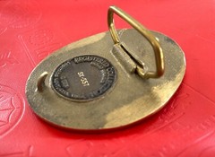 1983 Pig Bowl Sacramento Police Law Enforcement Heritage Mint LTD. Belt Buckle