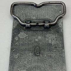 Excel Belt Buckle Metal Pewter tone Raised Lettering Made in USA Vintage