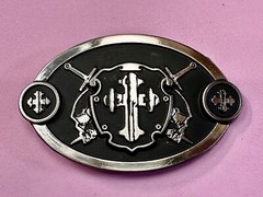 Swords & Cross Knight Shield Gothic Punk Rider Chrome Brand Belt Buckle #6216