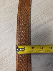 NOCONA OVAL INITIAL BUCKLE R – ACC BUCKLE WITH GENUINE LEATHER BELT ZIPPER POUCH