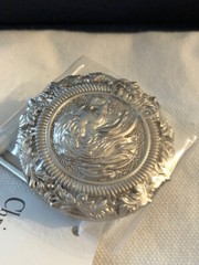NIB RARE Peter Doig for DIOR ruthenium 35mm belt buckle lion head collectible