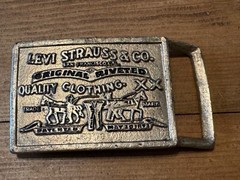 Vintage Levi Strauss & Co. Original Rivited Rectangular Belt Buckle