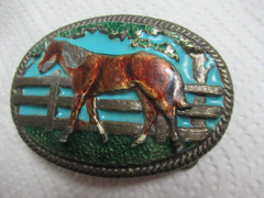 Vintage 1981 Walking Horse Belt Buckle by CHAD #3010 Colorado – Western
