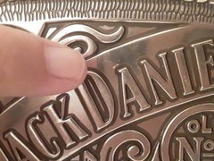 Jack Daniel&rsquo;s Old No.7 2005 Silver Metal Belt Buckle With Rope Style Border
