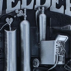 CTM Men&rsquo;s Silver Trade Welder Belt Buckle