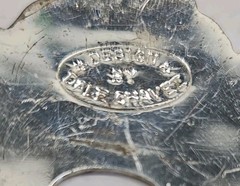 DALE CHAVEZ DESIGN BY VTG BELT BUCKLE SILVER W/COPPER EDGE 2.5&Prime; X 2.5&Prime; SIGNED