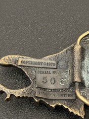 VTG 1979 THE GREAT AMERICAN CHICAGO BUCKLE CO. EAGLE BRASS LIMITED EDITION 506