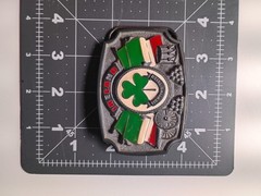 Tanside Ltd Ireland Fighting Irish Belt Buckle W/Shamrock Flag Vintage 2004DD236