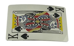Initial Letter K King of Spade Lucky Las Vegas Casino Silver Metal Belt Buckle