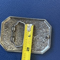 Ariat Logo Western Belt Buckle Floral Silver & Gold tone