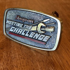 Snap-on Tools Meeting The Challenge Solid Brass Belt Buckle SSX 1709 Vintage