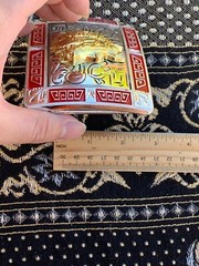 Western Red Buckle Gold Silver Horse Head Cowboy 2 »Buckle Hebilla Vaquero