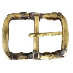 Handmade Solid Brass Belt Buckle USA | 1.5&Prime; Retro Artisan Buckle Men & Women