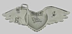 Heart Shaped Belt Buckles Wild at Heart Silver Bling Iced Style Metal Men Women