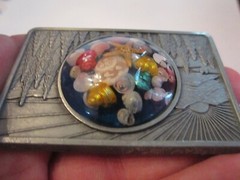 VINTAGE SEA SHELL THEME BELT BUCKLE – GW-17