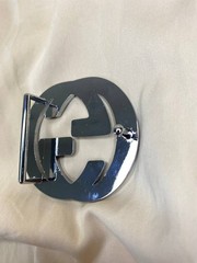 Double G 1.5` Belt Buckle Silver GG Logo 40 mm Replacement Buckle Designer Style