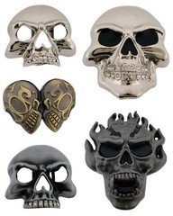Skull Flaming Blinged Metal Belt Buckle Mens Halloween Party Costume Gift