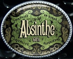 Victorian Belt Buckle – Vintage Absinthe Handmade Oval Buckle – 431