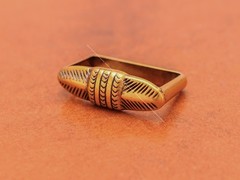 25MM Gold Plated Western Cowboy Prong Leathercraft 3-Piece Set Pin Belt Buckle