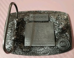 Vintage NOS CAT Road Builders Belt Buckle Caterpillar Heavy Equipment 1992