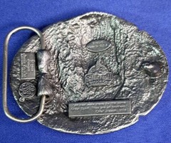Vintage 1989 Native American Eagle Belt Buckle Siskiyou Belt Co KG CR17 Western