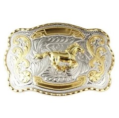 JEANS ROCK BULL RIDE RODEO LONG HUGE BIG COWBOY TEXAS WESTERN SHINE BELT BUCKLE⭐